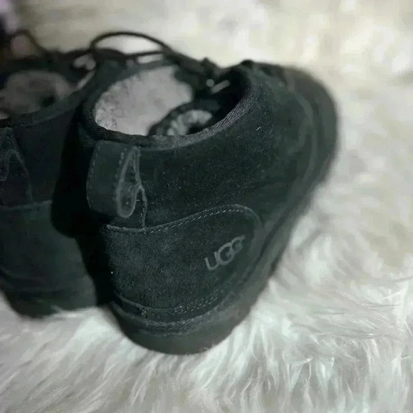 UGG Neumel Suede Wool Chukka Ankle Boots - Black, Size 12 (M) Men’s Winter Warm - Picture 9 of 11